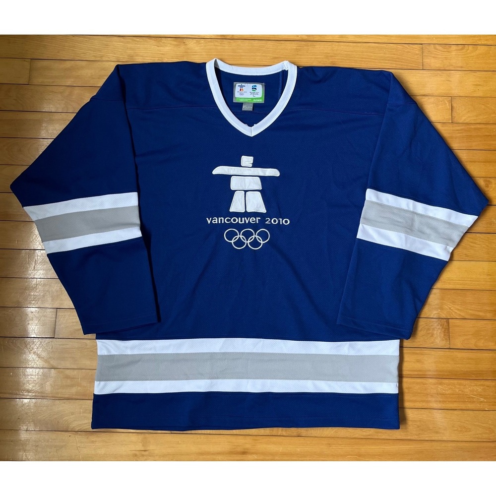Vancouver 2010 Winter Olympics Canada Hockey Jersey Blue Elevate Unisex XL-2XL
